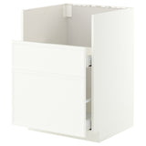 METOD / MAXIMERA base cab f TALLSJÖN sink, white/Aspudden matt white, 60x60 cm