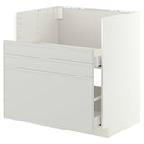 METOD / MAXIMERA base cab f TALLSJÖN sink, white/Aspudden light grey, 80x60 cm