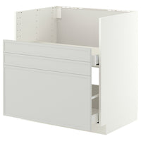 METOD / MAXIMERA base cab f TALLSJÖN sink, white/Aspudden light grey, 80x60 cm