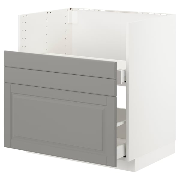 METOD / MAXIMERA - METOD / MAXIMERA Base cab f TALLSJÖN sink, white/Bodbyn grey, 80x60 cm