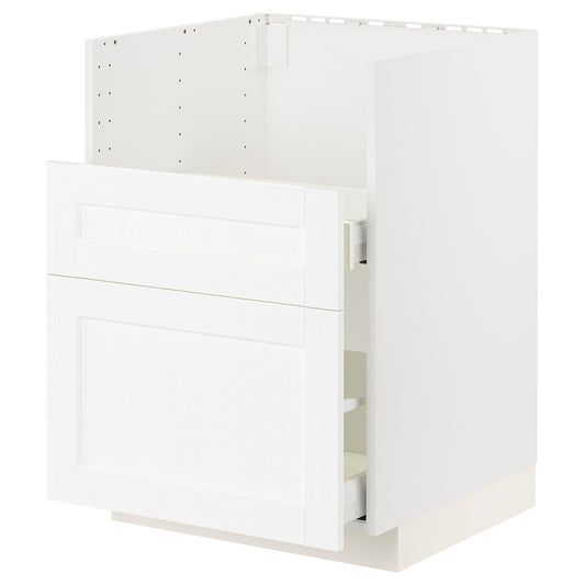 METOD / MAXIMERA base cab f TALLSJÖN sink, white Enköping/white wood effect, 60x60 cm