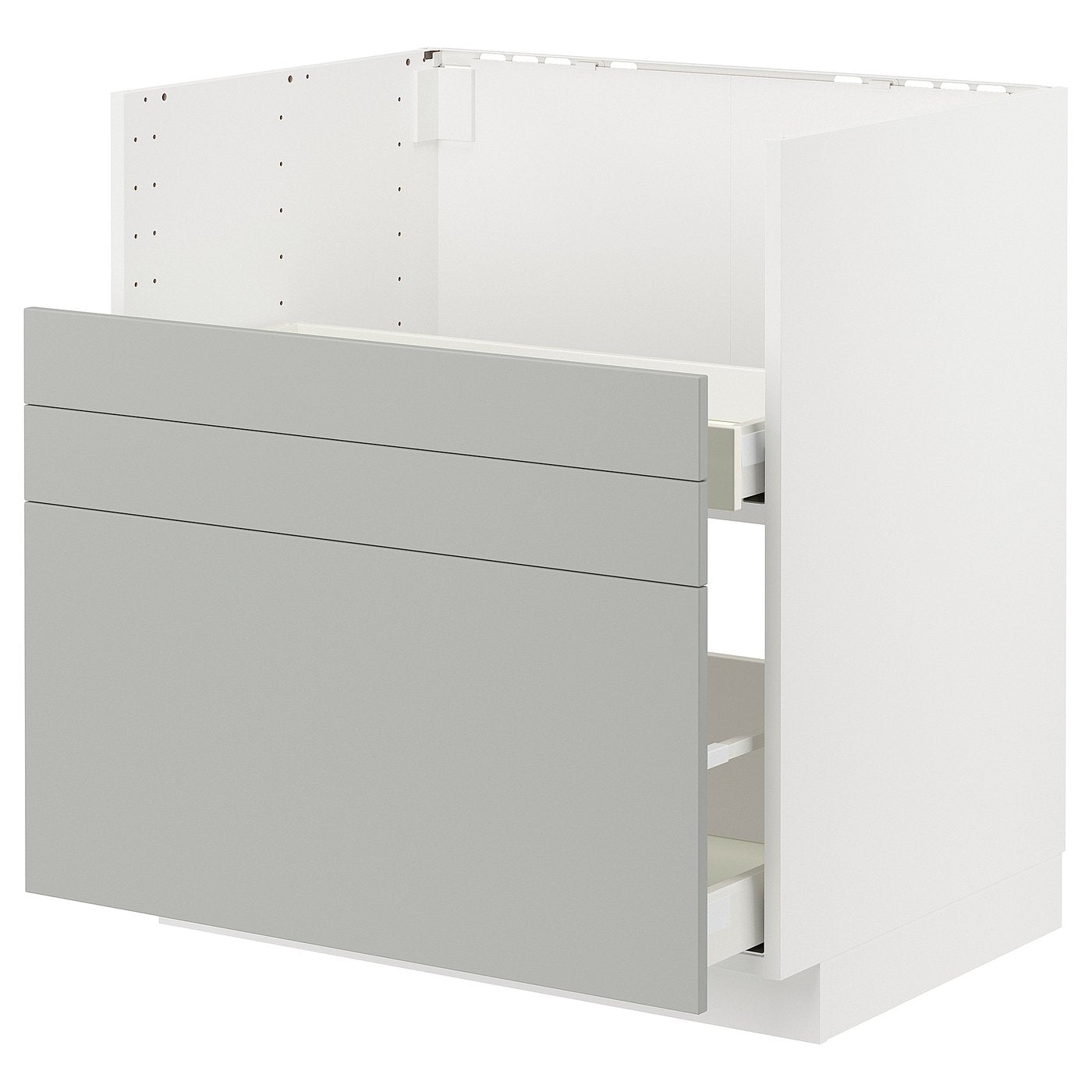 METOD / MAXIMERA base cab f TALLSJÖN sink, white/Havstorp light grey, 80x60 cm