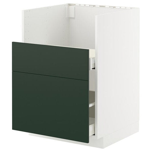 Ikea METOD / MAXIMERA - Mob sink base TALLSJÖN, white/Havstorp deep green,60x60 cm