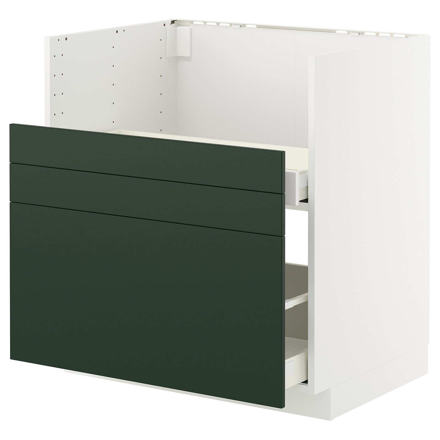 METOD / MAXIMERA base cab f TALLSJÖN sink, white/Havstorp deep green, 80x60 cm