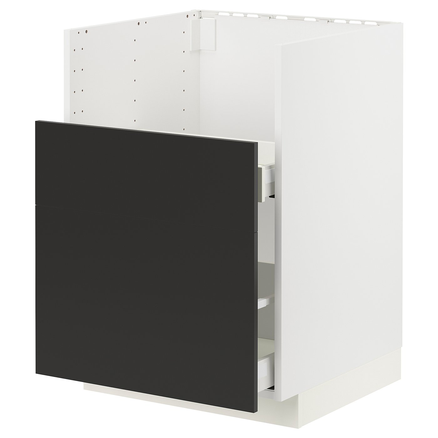 METOD / MAXIMERA base cab f TALLSJÖN sink, white/Nickebo matt anthracite, 60x60 cm