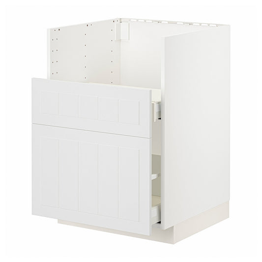 METOD / MAXIMERA base cab f TALLSJÖN sink, white/Stensund white, 60x60 cm