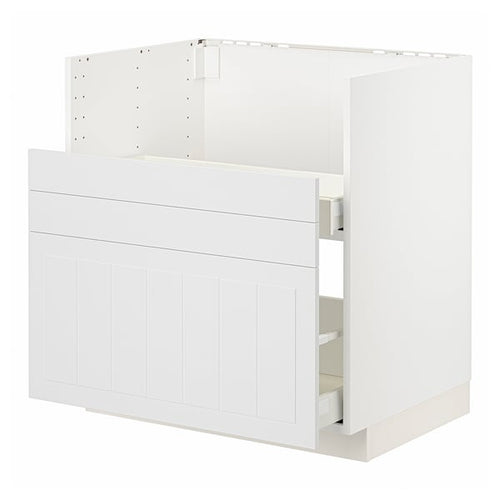 METOD / MAXIMERA - METOD / MAXIMERA Base cab f TALLSJÖN sink, white/Stensund white, 80x60 cm