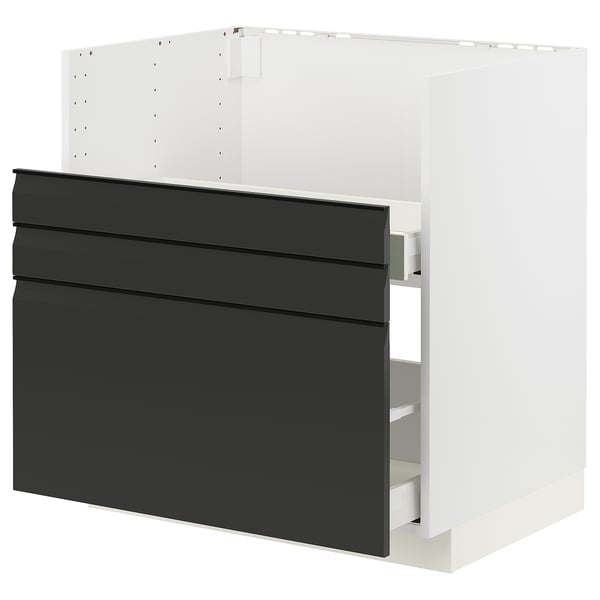 METOD / MAXIMERA - METOD / MAXIMERA Base cab f TALLSJÖN sink, white/Upplöv matt anthracite, 80x60 cm