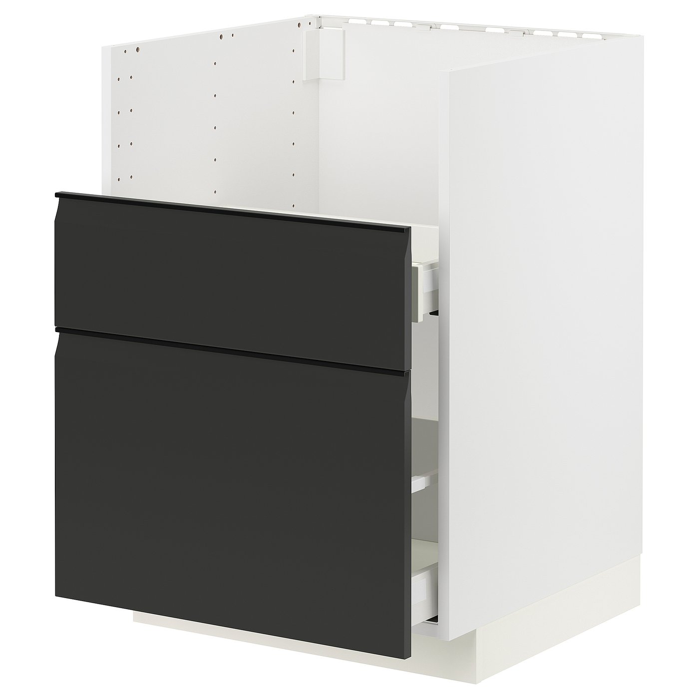METOD / MAXIMERA base cab f TALLSJÖN sink, white/Upplöv matt anthracite, 60x60 cm