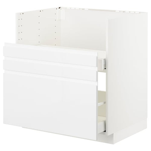 METOD / MAXIMERA - METOD / MAXIMERA Base cab f TALLSJÖN sink, white/Voxtorp high-gloss/white, 80x60 cm