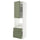 METOD / MAXIMERA hi cab f ov w dr/2 frnt/1 m/1 h drw, white/Axstad grey-green, 60x60x220 cm