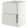 METOD / MAXIMERA base cb 2 fronts/2 high drawers, white/Aspudden light grey, 60x60 cm