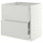 METOD / MAXIMERA base cb 2 fronts/2 high drawers, white/Aspudden light grey, 80x60 cm