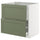 METOD / MAXIMERA base cb 2 fronts/2 high drawers, white/Axstad grey-green, 80x60 cm