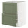 METOD / MAXIMERA base cb 2 fronts/2 high drawers, white/Axstad grey-green, 60x60 cm