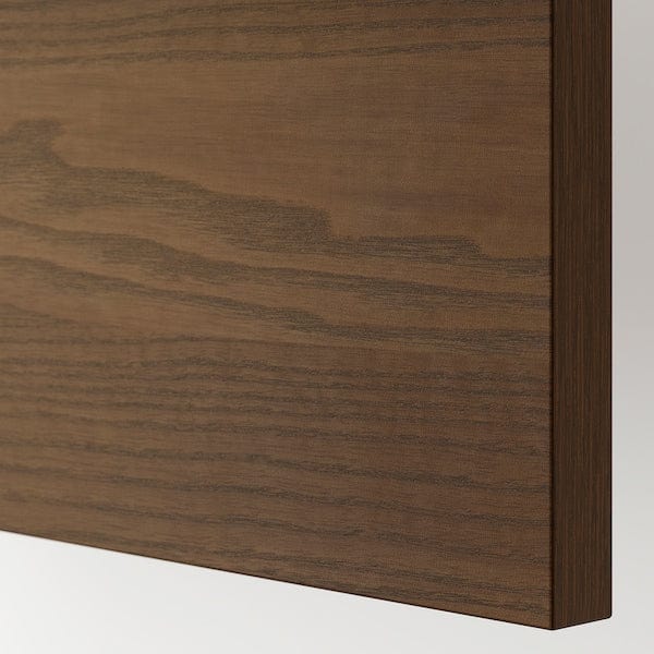 Ikea METOD / MAXIMERA - Cabinet 2 fronts/2 high drawers, white/Stenstaff dark brown ash veneer,40x60 cm