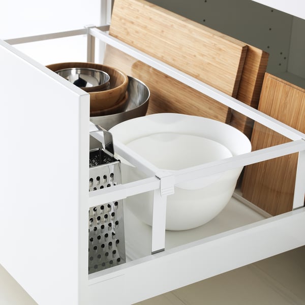 METOD / MAXIMERA base cb 2 fronts/2 high drawers, white/Veddinge white, 80x60 cm