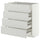 METOD / MAXIMERA base cab 4 frnts/4 drawers, white/Aspudden light grey, 80x37 cm