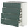 METOD / MAXIMERA base cab 4 frnts/4 drawers, white/Aspudden dark grey-green, 80x37 cm
