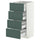 METOD / MAXIMERA base cab 4 frnts/4 drawers, white/Aspudden dark grey-green, 40x37 cm