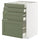 METOD / MAXIMERA base cab 4 frnts/4 drawers, white/Axstad grey-green, 60x60 cm