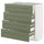 METOD / MAXIMERA base cab 4 frnts/4 drawers, white/Axstad grey-green, 80x37 cm