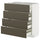 METOD / MAXIMERA base cab 4 frnts/4 drawers, white/Havstorp brown-beige, 80x37 cm