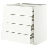 METOD / MAXIMERA base cb 4 frnts/2 low/3 md drwrs, white/Aspudden matt white, 80x60 cm