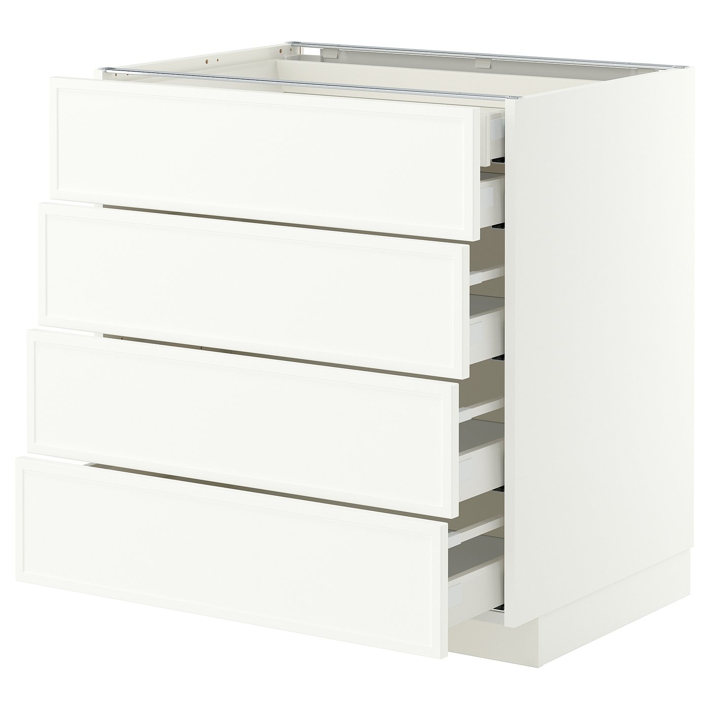 METOD / MAXIMERA base cb 4 frnts/2 low/3 md drwrs, white/Aspudden matt white, 80x60 cm