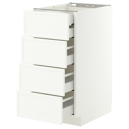 METOD / MAXIMERA base cb 4 frnts/2 low/3 md drwrs, white/Aspudden matt white, 40x60 cm