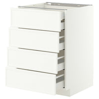 METOD / MAXIMERA base cb 4 frnts/2 low/3 md drwrs, white/Aspudden matt white, 60x60 cm