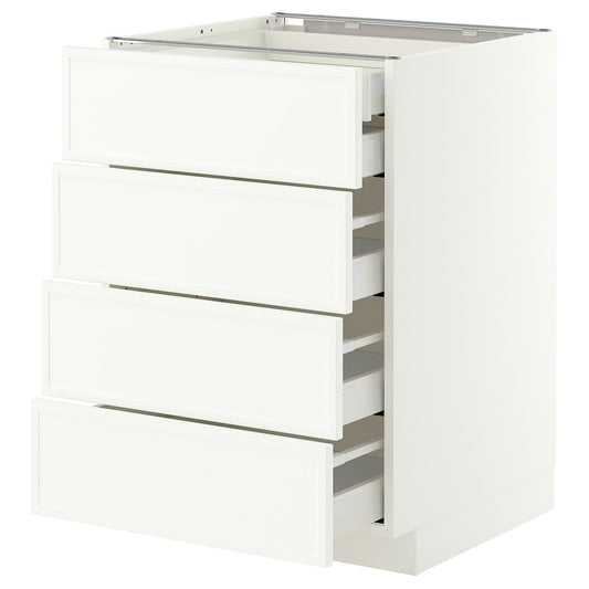 METOD / MAXIMERA base cb 4 frnts/2 low/3 md drwrs, white/Aspudden matt white, 60x60 cm