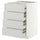 METOD / MAXIMERA base cb 4 frnts/2 low/3 md drwrs, white/Aspudden light grey, 60x60 cm