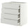 METOD / MAXIMERA base cb 4 frnts/2 low/3 md drwrs, white/Aspudden light grey, 80x60 cm
