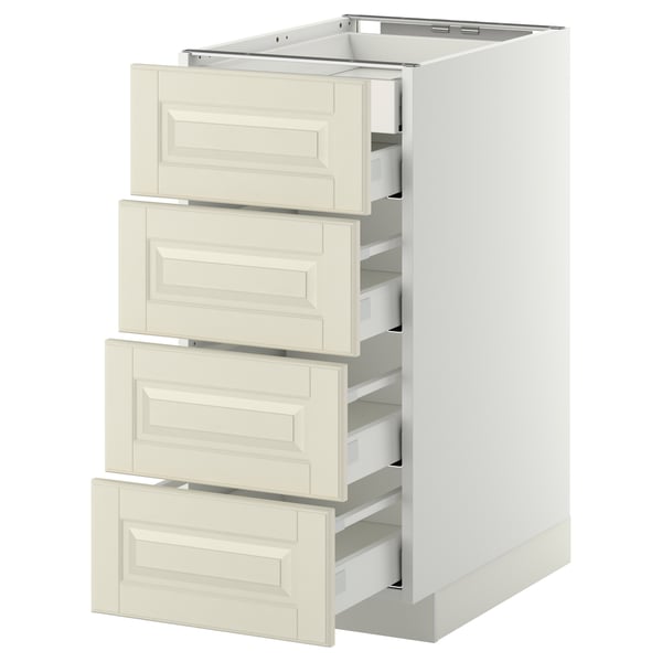 METOD / MAXIMERA base cb 4 frnts/2 low/3 md drwrs, white/Bodbyn off-white, 40x60 cm
