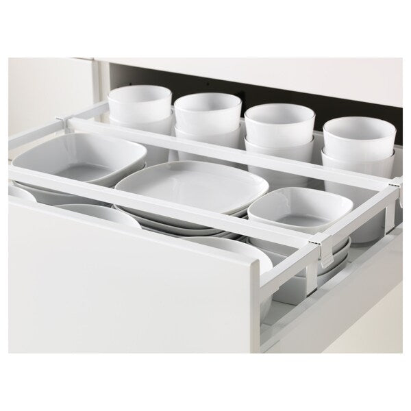 METOD / MAXIMERA - Base cb 4 frnts/2 low/3 md drwrs, white/Bodbyn grey, 60x60 cm