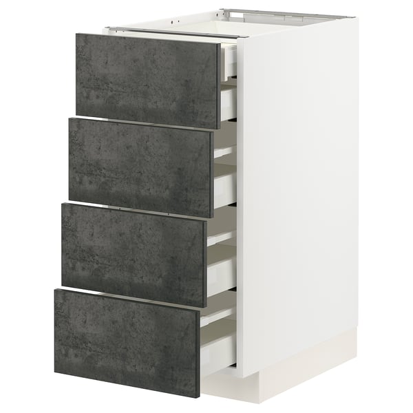 METOD / MAXIMERA - 4front/2drawer low/3medi cabinet , 40x60 cm