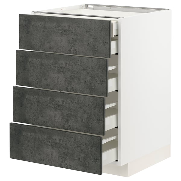 METOD / MAXIMERA - Cabinet 4front/2bottom drawers/3medi ,