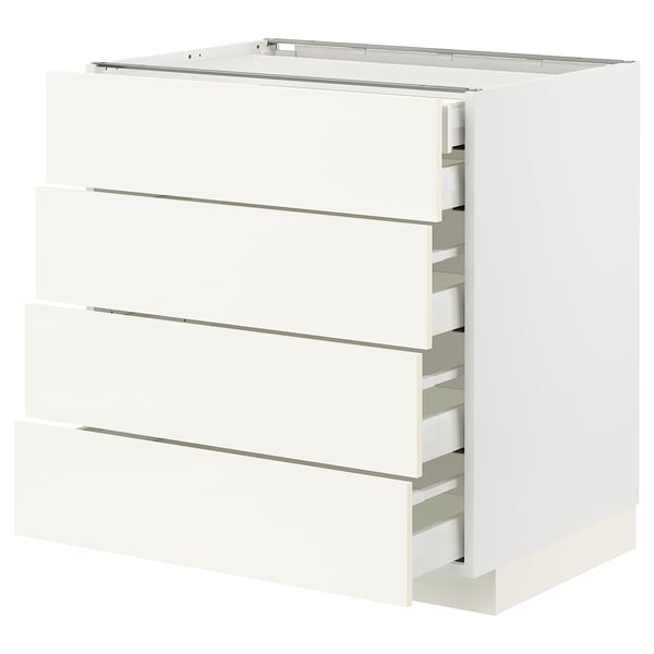 METOD / MAXIMERA base cb 4 frnts/2 low/3 md drwrs, white/Vallstena white, 80x60 cm
