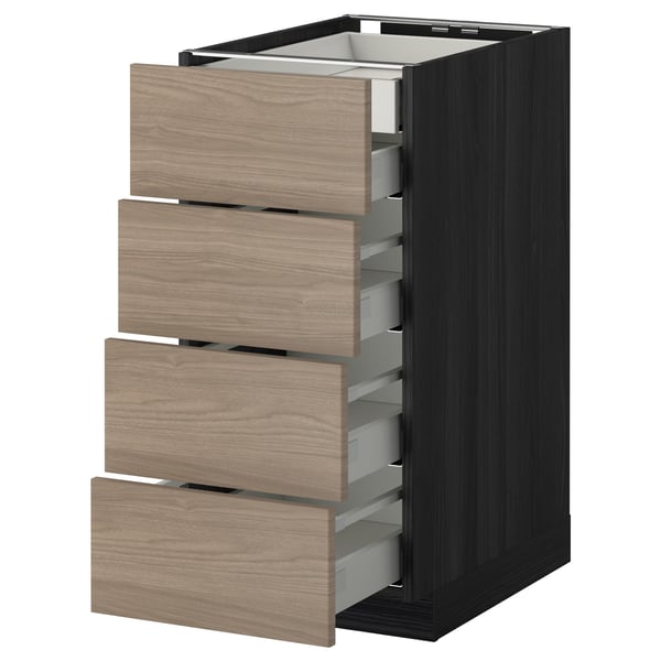 METOD / MAXIMERA - 4front/2drawer low/3medi cabinet , 40x60 cm