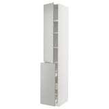 METOD / MAXIMERA hc w p-o func 3drw/1dr/2shlv, white/Havstorp light grey, 40x60x240 cm