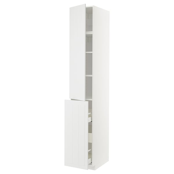 METOD / MAXIMERA hc w p-o func 3drw/1dr/2shlv, white/Stensund white, 40x60x240 cm