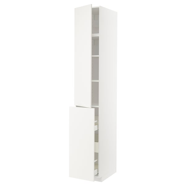 METOD / MAXIMERA hc w p-o func 3drw/1dr/2shlv, white/Veddinge white, 40x60x240 cm