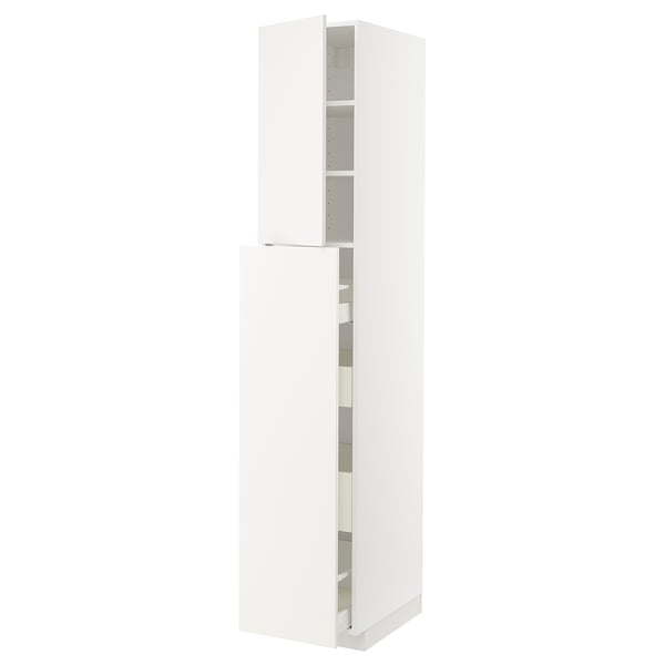 METOD / MAXIMERA hc w p-o func 4drw/1dr/2shlv, white/Veddinge white, 40x60x220 cm