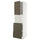 METOD / MAXIMERA hi cab f micro combi w door/3 drwrs, white/Havstorp brown-beige, 60x60x220 cm