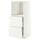 METOD / MAXIMERA high cabinet w 2 drawers for oven, white/Aspudden matt white, 60x60x140 cm