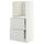METOD / MAXIMERA high cabinet w 2 drawers for oven, white/Aspudden light grey, 60x60x140 cm