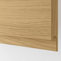 METOD / MAXIMERA - High cabinet w 2 drawers for oven, white/Voxtorp oak effect, 60x60x140 cm