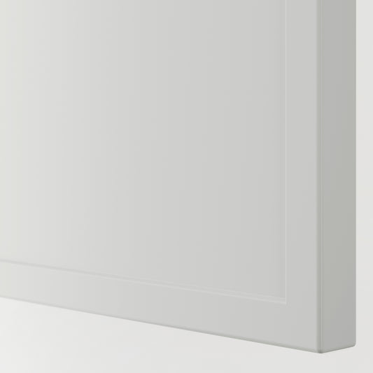 METOD / MAXIMERA hi cab w 2 doors/4 drawers, white/Aspudden light grey, 40x60x240 cm