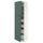 METOD / MAXIMERA hi cab w 2 doors/4 drawers, white/Aspudden dark grey-green, 60x60x220 cm